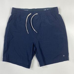 Kenneth Cole Navy Blue Lined Shorts Drawstring Waist Size Small